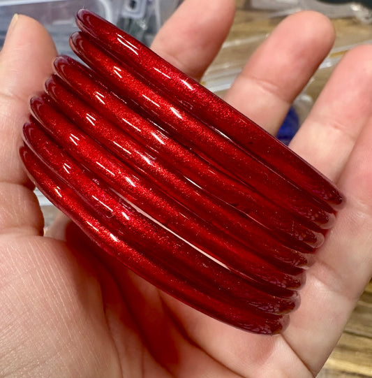 Luminous Fiber-Optic Jelly Glass Bangles