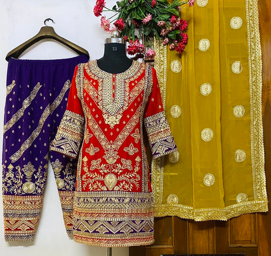 Stylish Heavy Look Bridal/Semi-Bridal Suit (Size 46)