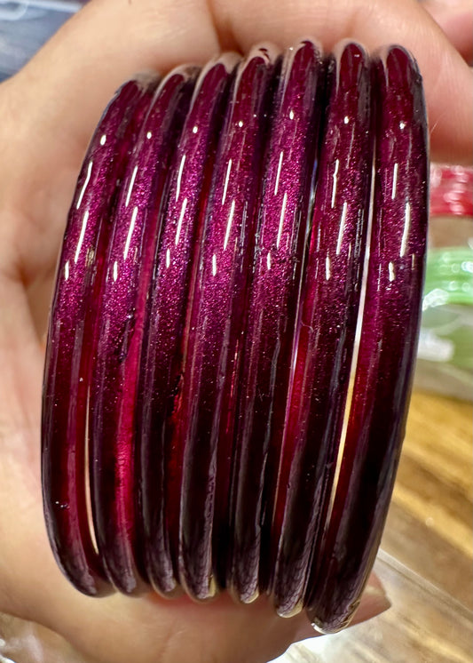 Luminous Fiber-Optic Jelly Glass Bangles