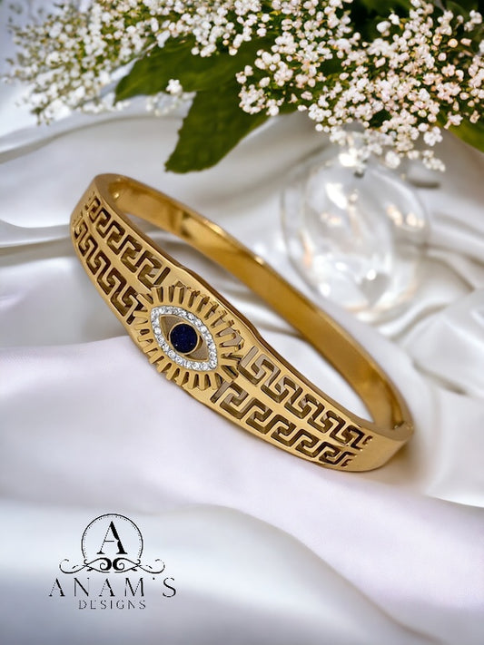 18K Gold-Plated Non-Tarnish Evil Eye Protection Bracelet. Style4