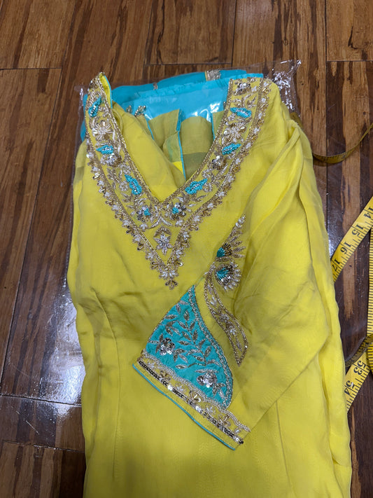 Sardari Hand Work Punjabi Suit 38/40 Ready (With Margin 44)