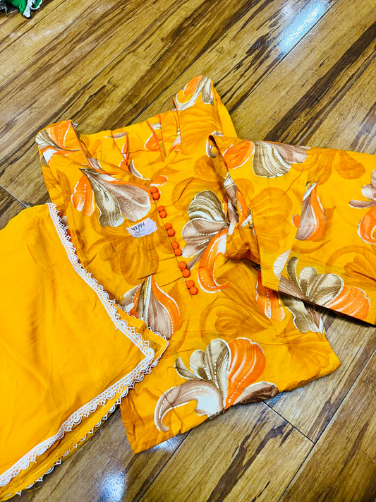 Trending Printed Allover Suit With Pure Chiffon Dupatta (Designs 1-8)