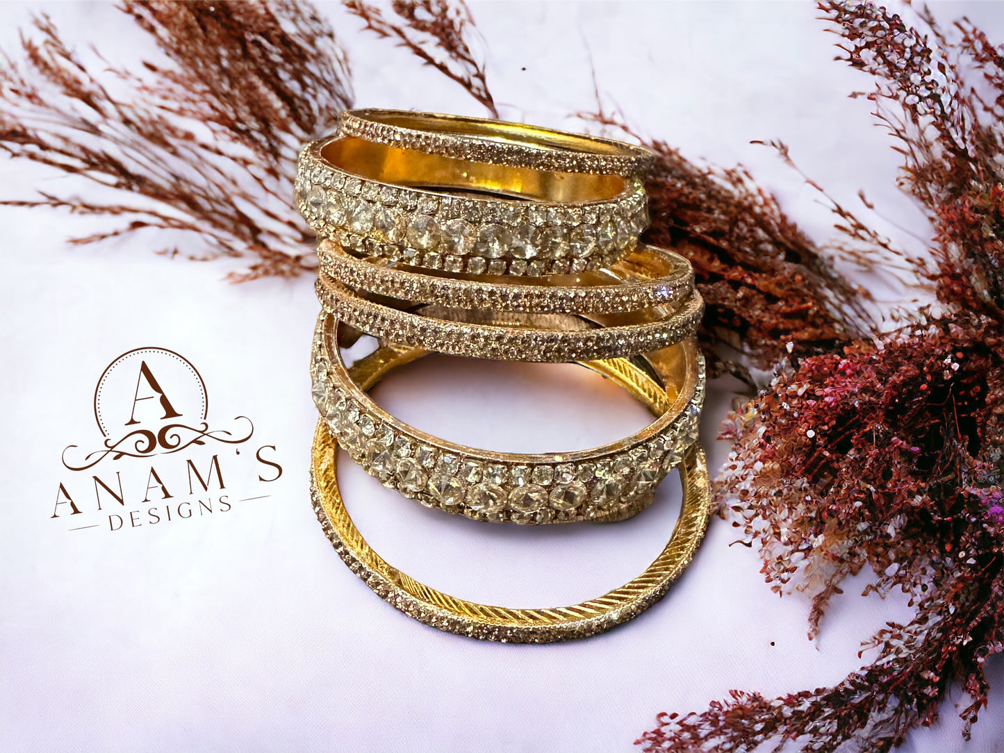 Beautiful Stoned Bangles Set 2.6