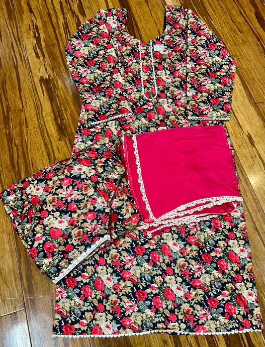 Stylish Printed Allover Salwar Suit D6
