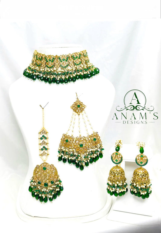 Pakistani Superior Quality Polki Semi/Bridal Set image 2