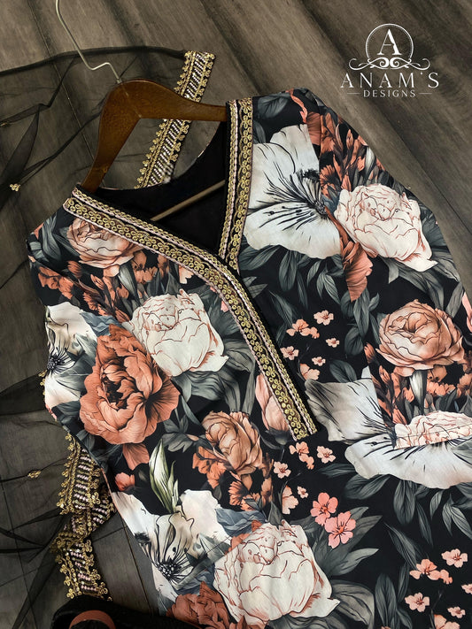 Beautiful Maslin Fabric Kurti Set (3pcs) image 3