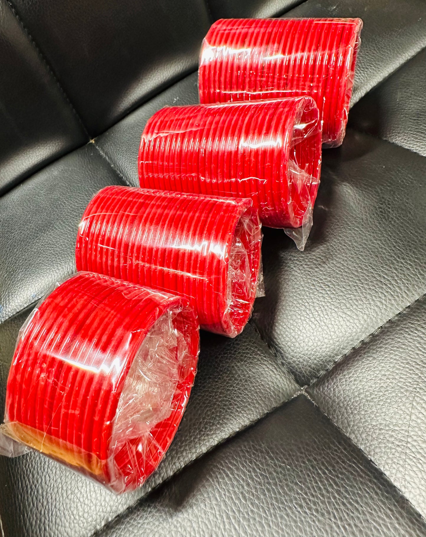 Red Glass Bangles (Plain)