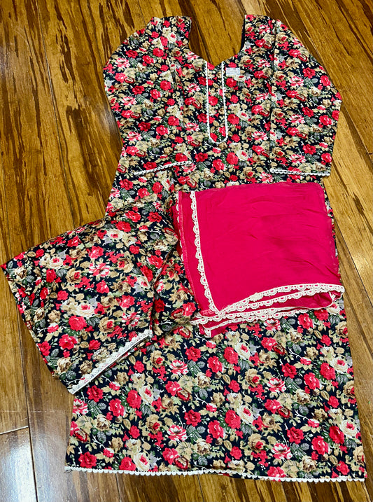 Stylish Printed Allover Salwar Suit D6