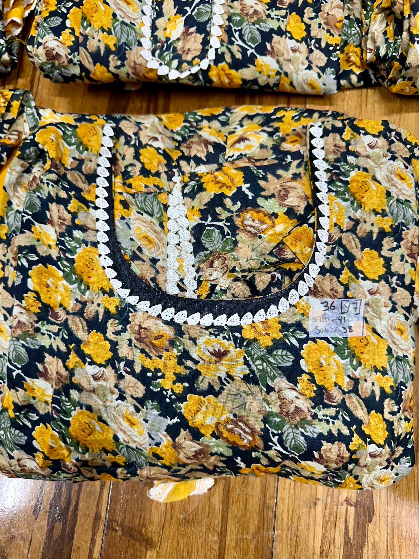 Beautiful Custom Designed Printed Allover Salwar Suit Yellow (Y)1-8