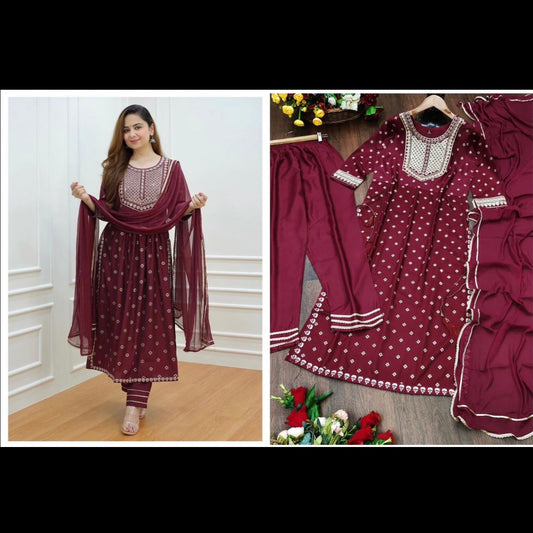 3pcs Quality Rayon Kurti Set
