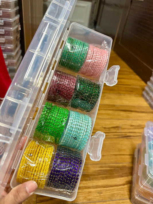 Extreme Quality Handcrafted Heart Shaped Glass Bangles (96 Bangles)