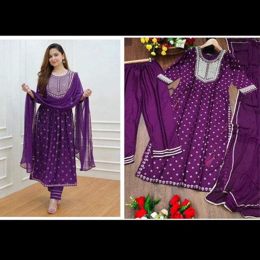 3pcs Quality Rayon Kurti Set