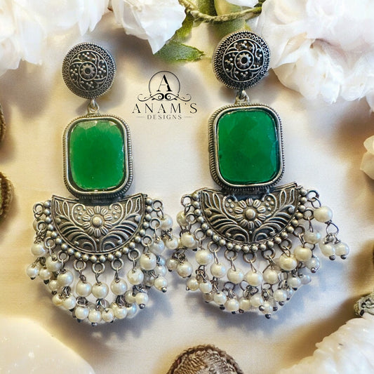 Oxidized Antique Style Afghani Earrings