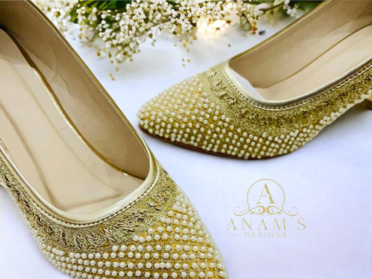 Extremely Stylish Heels With Small Pearls