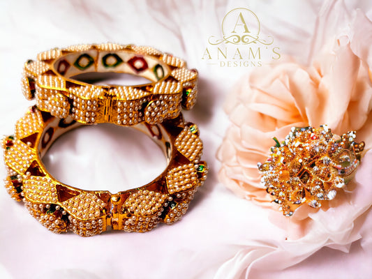 Statement Jadau Rajwadi Kada Openable