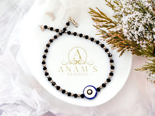 Turkish Evil Eye Protection Anklet (Single)