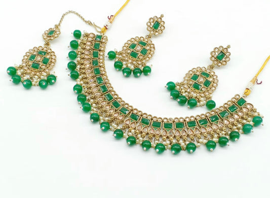 NEW! Reverse Polki Stylish Choker Set image 3