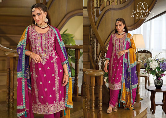 Ready To Wear Designer Outfit Chinon Silk