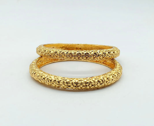 Simple Gold-Plated Bangles