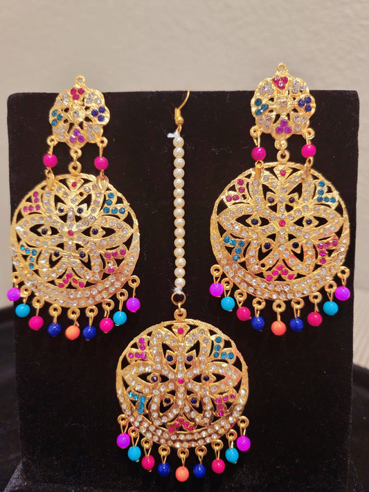 Earrings and Mang Tikka set