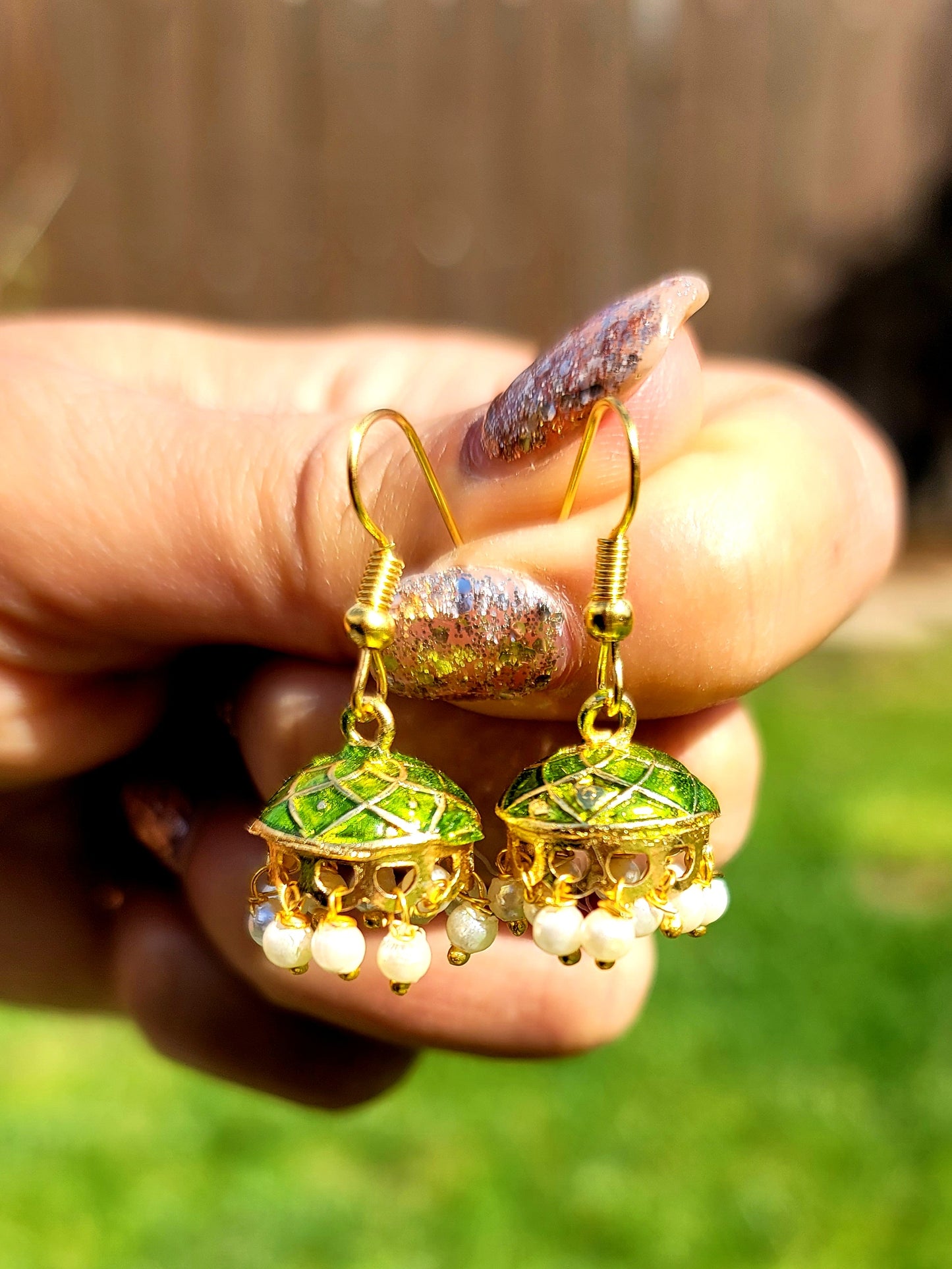 Small Meenakari Jhumki