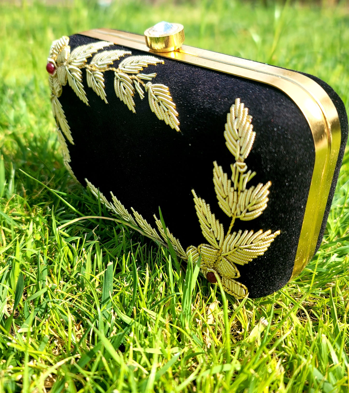 Designer Velvet Clutch