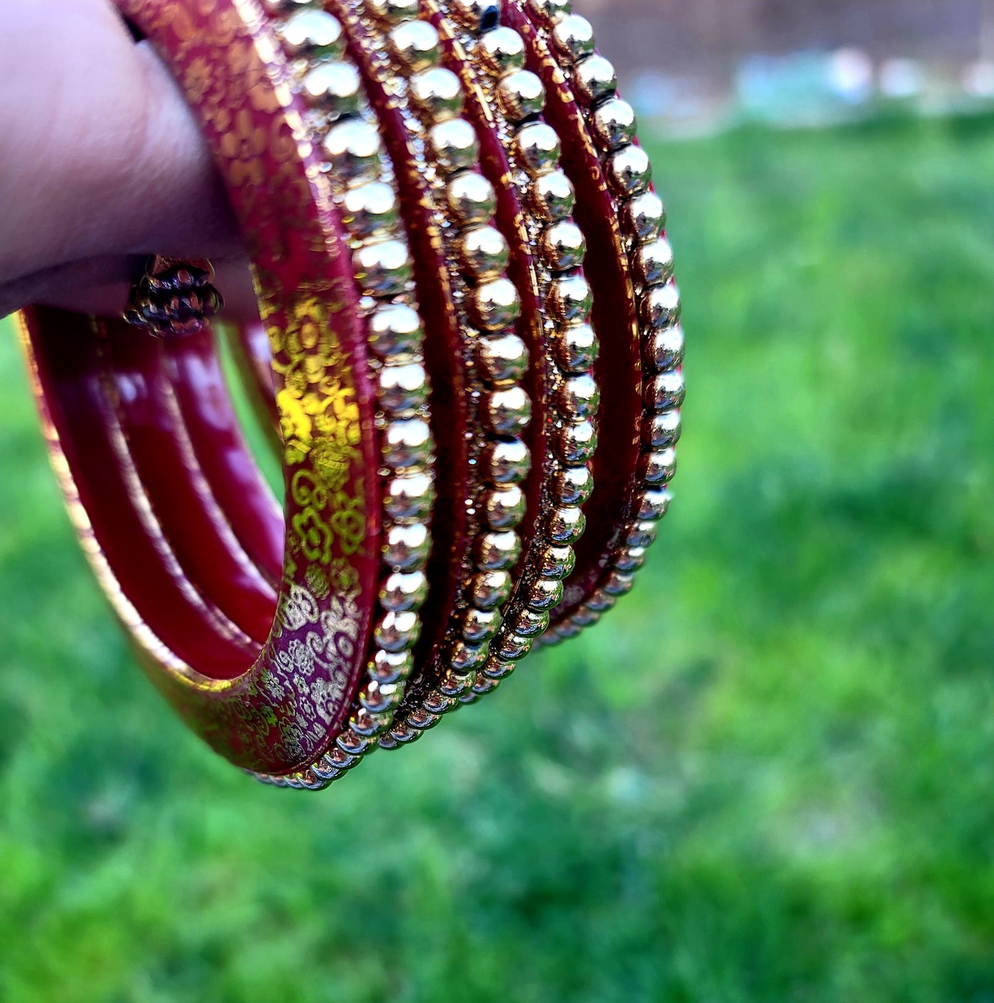 Acrylic Hand Crafted Bangles (Kada) Set Jaipuri