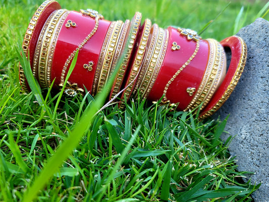 Bridal Acrylic Handmade Chuda (Maroon) image 3