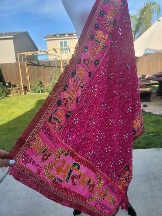 Punjabi Mutiyar Heavy Embroidery Fulkari Dupatta image 3