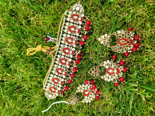 High Quality Beads & Mirror Choker Set image 3