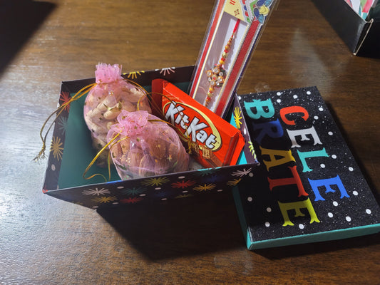 Rakhi Hamper With Rakhi & Dry Fruit (3×4 Inches Pouch) image 3