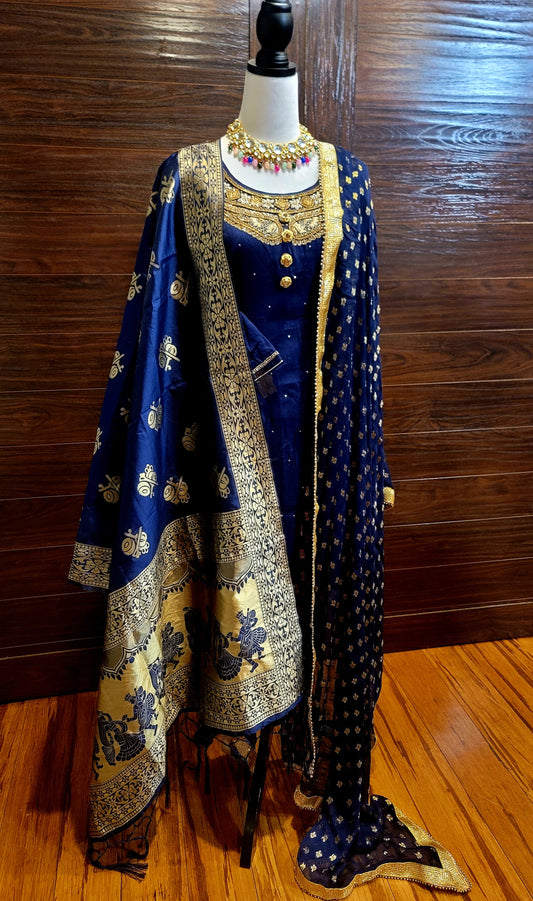 All Occation Wear Punjabi Suit With 2 Dupattas