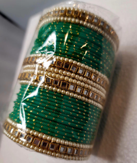 Designer Bangles Set (Green) image 3