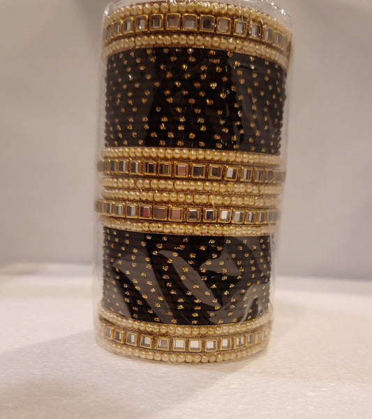 Designer Bangles Set (Black) image 3
