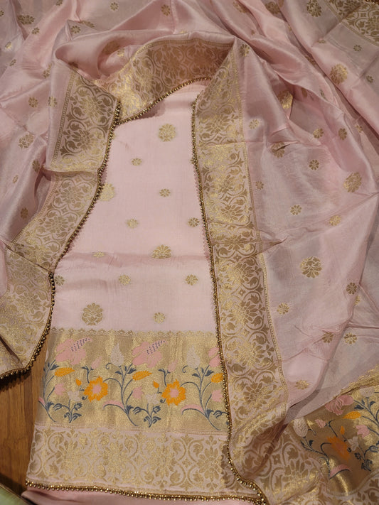 Pure Silk Unstitched Suit Fabric