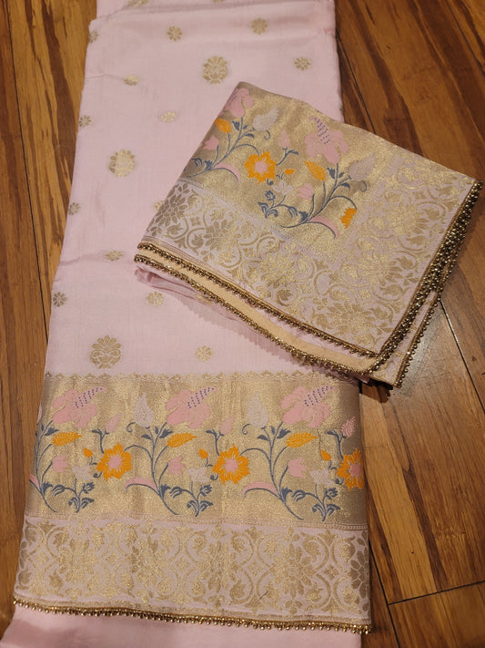 Pure Silk Unstitched Suit Fabric image 3