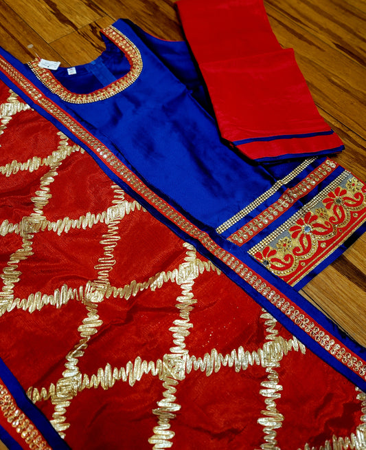 Kids Punjabi Salwar Suit (Blue)