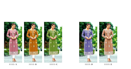 Pure Reyon Viscose with Lakhnawi (Stitched Kurta Pants Set) image 3