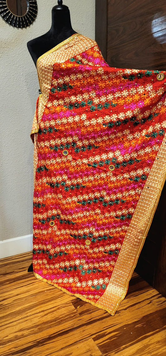 Stylish & Traditional Fulkari Dupatta image 3