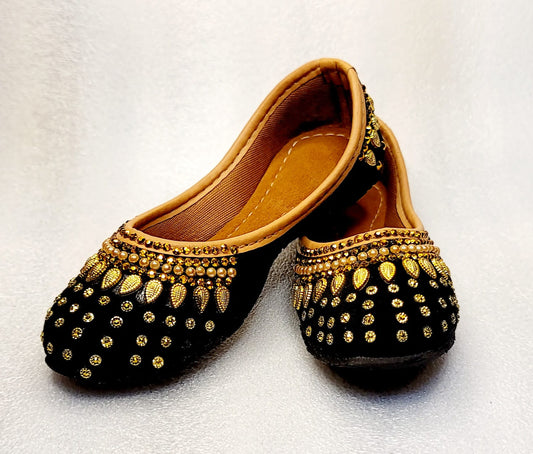 Kids Beautuful Punjabi Jutti Black