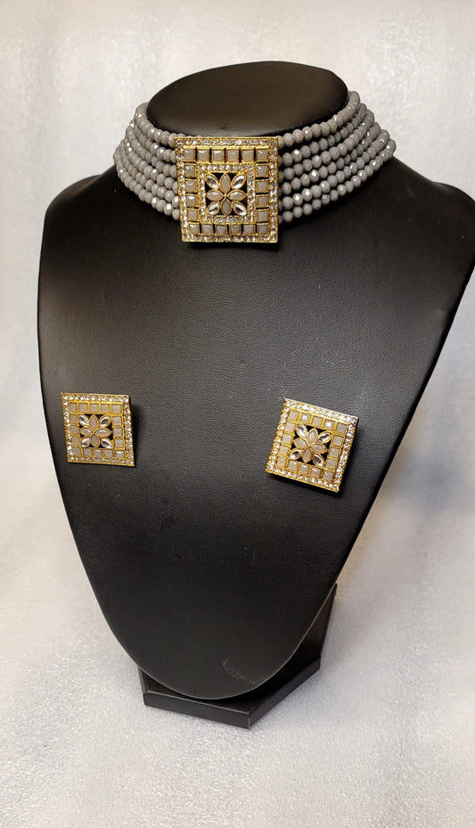 Real AD Stoned Choker Set Latest Deisgn image 3