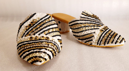 Stylish Mules With Block Heels (To Order, Please Contact)