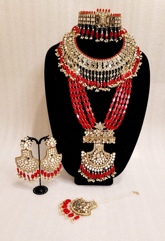 Bridal High-Quality Originial AD & Monalisa Mirror Set image 3