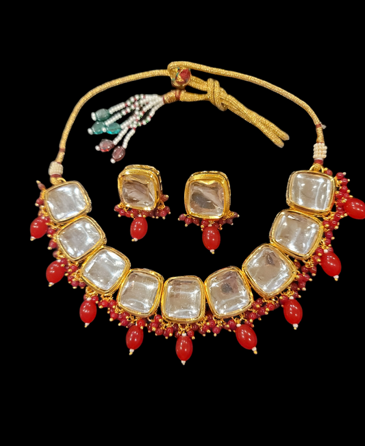 High Quality Choker set Uncut Kundan Set image 3