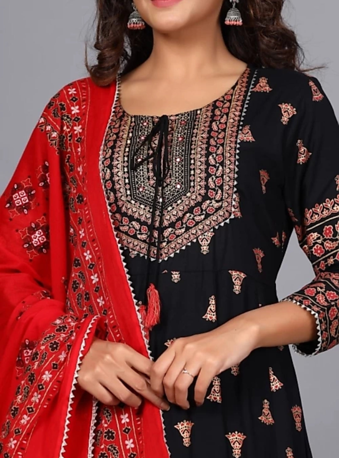 Women Anarkali Kurta with Pants & Dupatta