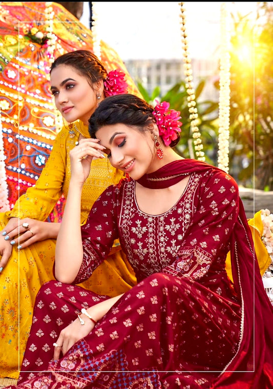 High Quality Fancy Gown With Dupatta image 3