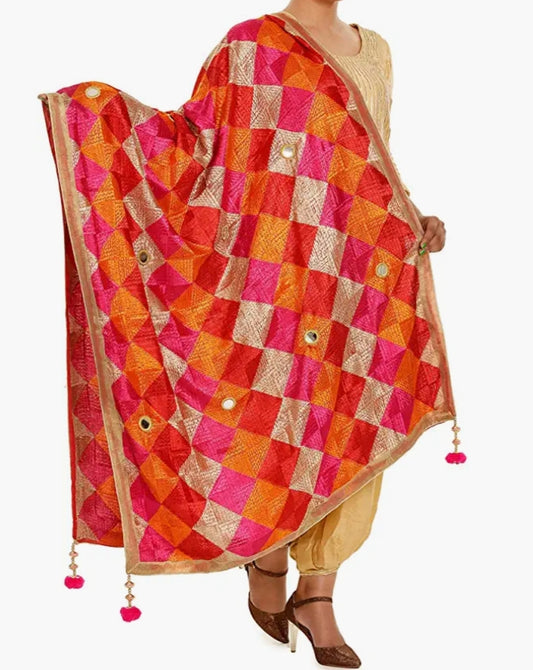 Multicolored Fulkari Dupatta