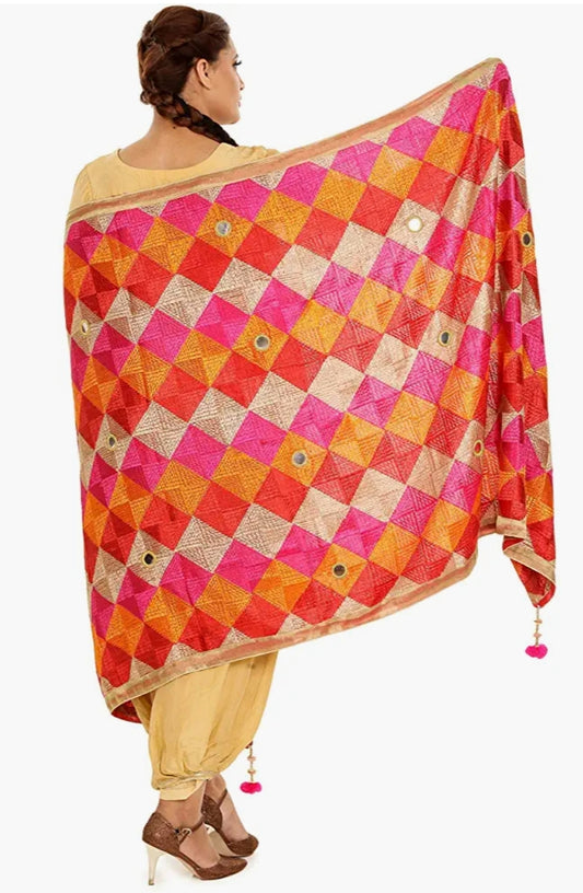 Multicolored Fulkari Dupatta