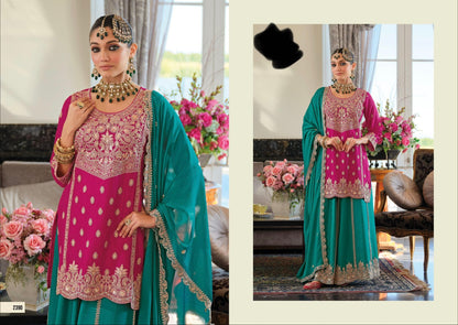 Stylish Pakistani Style Sharara SuitReady-To-Wear 42/44