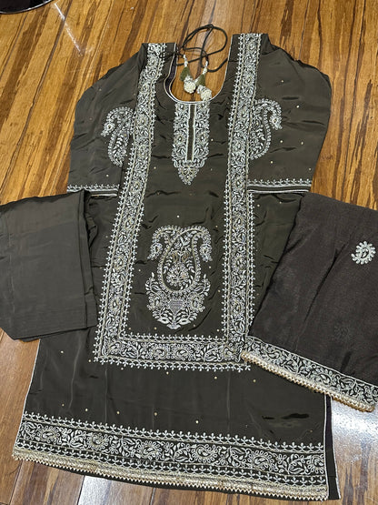 Beautiful Pure Crape Suit